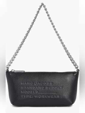 🔥 This Marc Jacobs Black Pebbled Leather Crossbody with Silver Chains